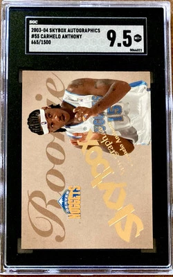 Skybox Autographics #55 Carmelo Anthony 2003/1500 SGC 9,5 RC Foto 1 de 2
