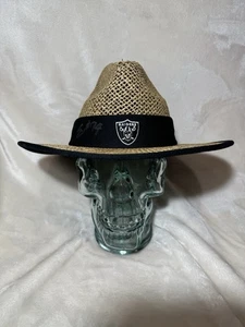 Cappello di paglia Las Vegas Raiders New Era taglia unica NFL Equipment Oakland firmato #94 - Foto 1 di 11