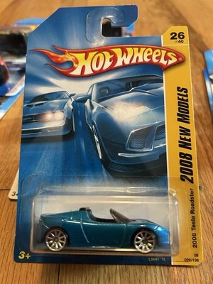 Hot Wheels💥💥2008 Blue Tesla Roadster 2008 nuevos modelos se envía en caja 1/64 Foto 1 de 2