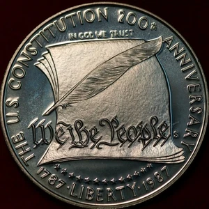 Uncirculated Proof 1987-S Constitution Comm Silver Dollar - Picture 1 of 2