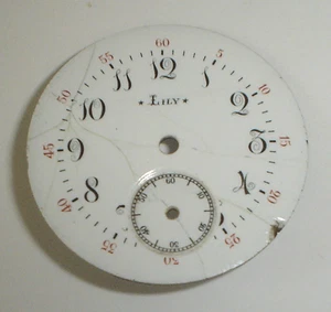 Lilie Porzellan Taschenuhr Zifferblatt 29,4 mm - Bild 1 von 2