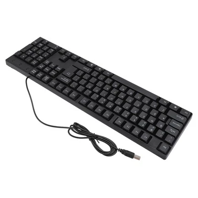 Wired Usb Keyboard Mouse Set Ergonomic 104 Keys Keyboard Comfortable Grip Mo HEN - Image 1 of 4
