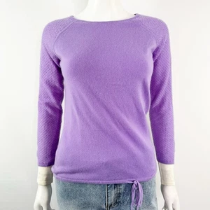 LOIZ Purple Cashmere Sweater Size S Casual Preppy Winter Classic Lightweight - Picture 1 of 11