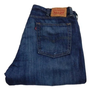 Levi 514 Straight Jeans Regular Blue Waist 38 Leg 32 W38 L32 Zip Fly (Q7392) - Picture 1 of 9