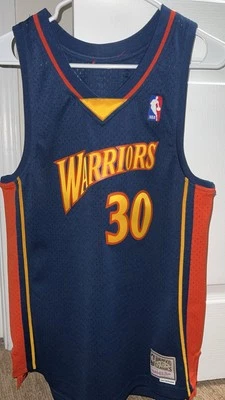 Men Jersey Large Mitchell &Ness Golden State Warriors 2009-10 Stephen Curry NBA - Image 1 of 3