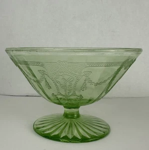 Hocking Green Cameo 5 3/8" Mayonnaise Comport - Bild 1 von 6