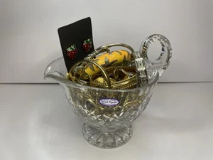 Jewelry Jar Vintage & Modern Signed Pieces and Sterling Silver Ring Crystal Bowl - Picture 1 of 9