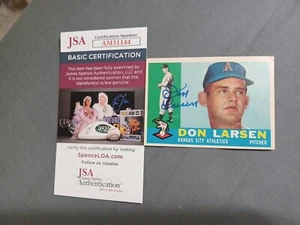 DON LARSEN 1960 Topps # 353 autographed signed card ATHLETICS 60 JSA DECEASED - Picture 1 of 5