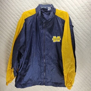 Giacca a vento vintage Reebok Michigan full zip XL leggera ricamata - Foto 1 di 10