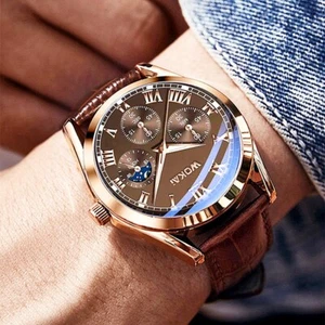 Business GENEVA Men's Luxury Belt Fashion Quartz Watch Roman Numeral Sports - Bild 1 von 10
