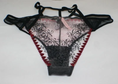 Victoria's Secret Muy Sexy Encaje Corazón Correa Bragas Talla L Luna de Miel Amor NUEVO Foto 1 de 4