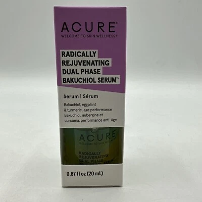 NUEVO ACURE - Suero Bakuchiol Doble Fase Radicalmente Rejuvenecedor - 0.67 fl. oz. Foto 1 de 4