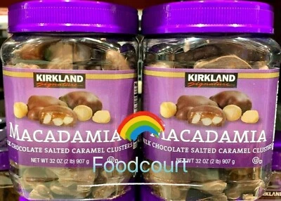 2 paquetes de racimos de macadamia Kirkland caramelo salado chocolate con leche 32 oz cada uno  Foto 1 de 4