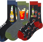 3 Pairs Fashion Novelty Socks Holiday Party Patern rd Crew Fashion Socks UK 5-10