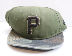 New Era 59FIFTY On-Field Pittsburgh Pirates Green Camo Brim Fitted 6 5/8 Hat USA - Picture 1 of 6