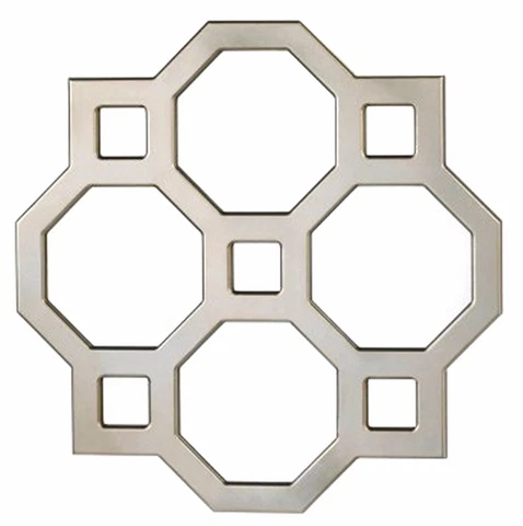 Modern ** GEOMETRIC DECORATIVE WALL MIRROR ** 25" x 25" ** NIB Cover