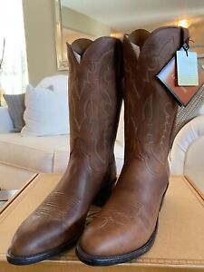 Lucchese 1883 Men's Handmade Burnished Coffee Brn Cowboy Western Boots Size 10D!