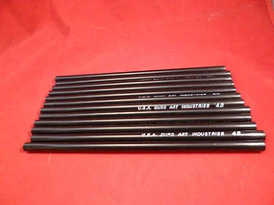 1 DOZZINA (12) MATITE DA DISEGNO/SCHIZZO VINTAGE TONDE CARBONE 4B DURO ART USA  - Foto 1 di 3