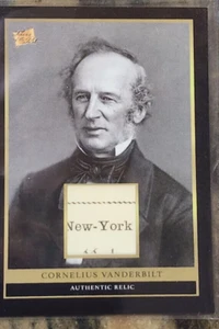 2024 Pieces of the Past Relic Card Cornelius Vanderbilt News Piece Card🇺🇸🦅 - Picture 1 of 3