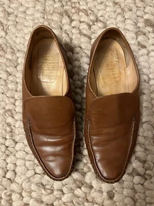 Grendon Men’s Moccasin Leather Shoes Brown Made In England Sz Uk 8 Eu 42 Us9 - Picture 1 of 11