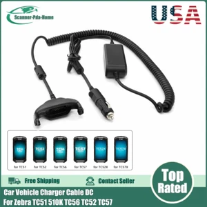 New Car Vehicle Charger Cable DC For Zebra TC51 510K TC56 TC52 TC57 - Picture 1 of 6