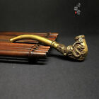 Handmade Carving Dragon Phoenix Brass Metal Smoking Pipe Chamber Tobacco Herb.