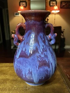 8"x5"Chinese Oxblood Flambe Glaze Sang de Boeuf Jingdezhen Zhi Pottery Vase 1950 - Picture 1 of 8