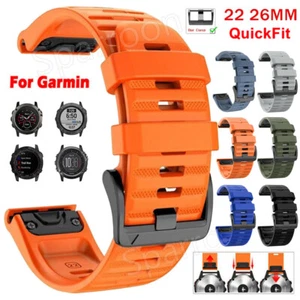 Quick Fit Silicone Watch Band Strap For Garmin Fenix 8 E 7/7X 6/6X Pro/5/5X Plus - Picture 1 of 42