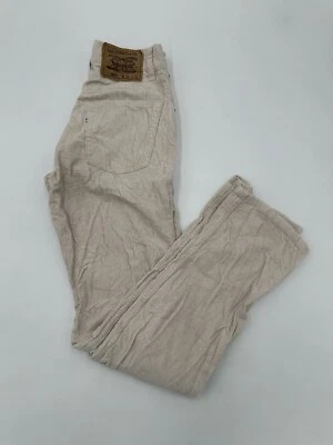 Levis 557 White Tab Cream Corduroy Cord Vintage Jeans Trousers Womens W 24 L 32 - Image 1 of 4
