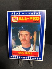1986 Burger King All-Pro - Wade BOGGS (Back Sealed) Red Soxs