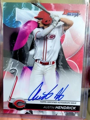 2020 Bowman's Best Best of '20 Autographs #B20AH Austin Hendrick - Image 1 of 4