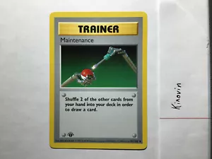 Maintenance 1st First Edition Shadowless Base Set 83/102 Pokemon Card English - Picture 1 of 7
