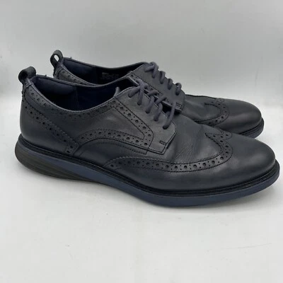 Cole Haan Men’s Size 10.5 C26309 GrandEvolution Wing Leather Shoes Navy Blue - Image 1 of 4