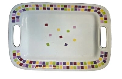 Manijas rectangulares para servir Pampered Chef Simple Additions 2028 azulejos Lg Foto 1 de 2