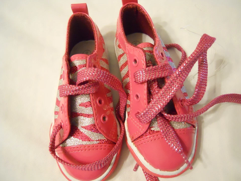 Zapatos de tenis Ellemenno para niñas talla 7 calzado para niños pequeños rosa plateado moda  Foto 1 de 4