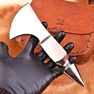 CUSTOM HANDMADE HIGH CARBON STEEL AXE HEAD HATCHET VIKING TOMAHAWK 633 - Picture 1 of 5