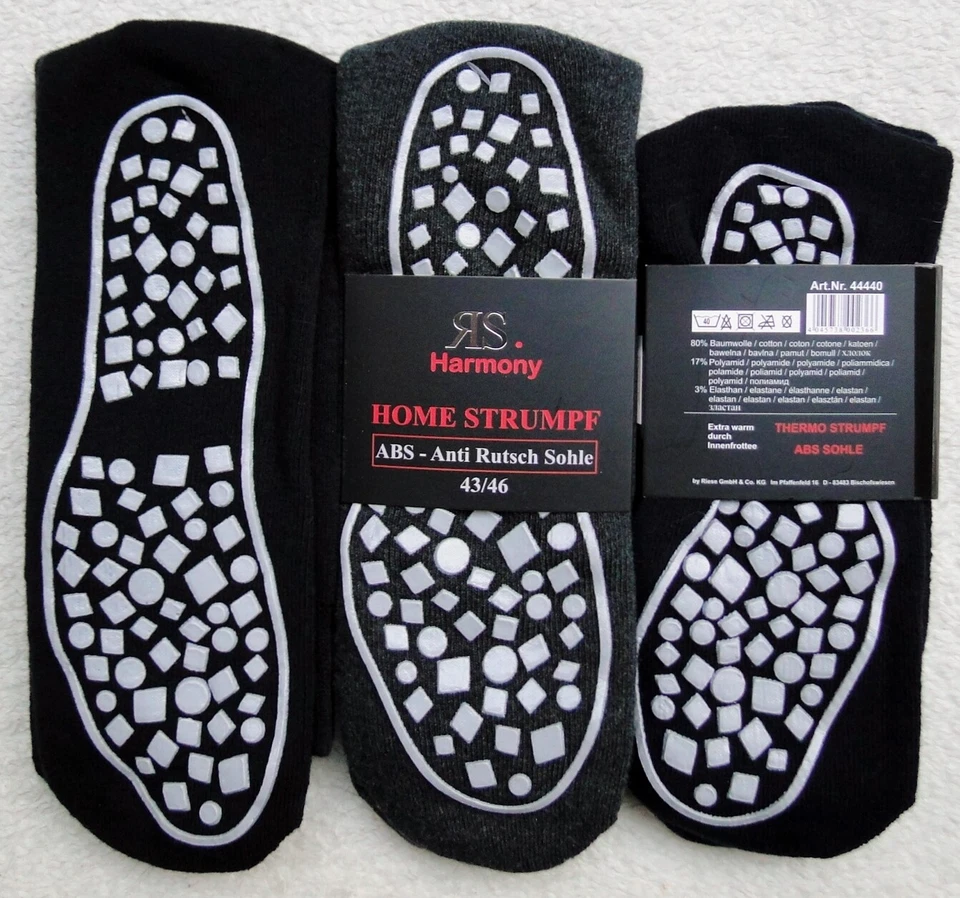 Stoppersocken ABS Antirutschsocken Thermosocke 80% BW 3 Farben Gr. 35/38 - 47/50 - Bild 1 von 1