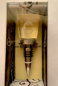 Mango Moon Collection Glass Wine Bottle Stopper Crystal Clear - Picture 1 of 4