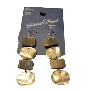 Orecchini pendenti donna filo universale senza nichel dorato pietre semipreziose - Foto 1 di 3