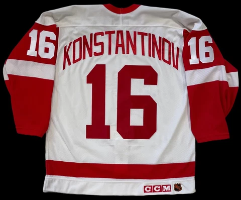 VLADIMIR KONSTANTINOV 1991-92 RED WINGS AUTHENTIC CCM ROOKIE JERSEY SIZE 48 Cover