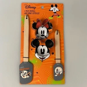 Disney Mickey Minnie Halloween Baking Set Spatula Adult Child Cookie Cutters - Picture 1 of 4