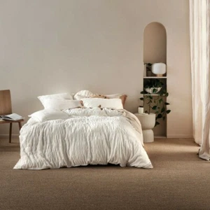 Linen House Shrimpton White Doona Quilt Cover Set 5 Bed Sizes - Picture 1 of 8