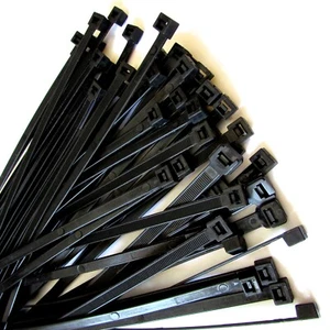 1500 Pack 120lb Tensile Strength 8" Cable Zip Ties Heavy Duty UV Resistant Black - Picture 1 of 5