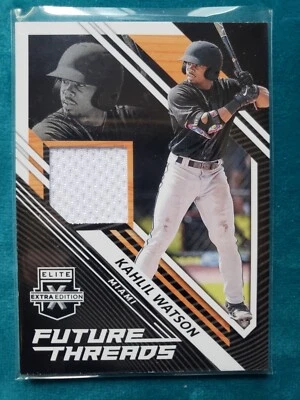 2021 Elite Extra Edition Kahlil Watson Future Threads Jersey #FT-KW Marlins  - Image 1 of 2