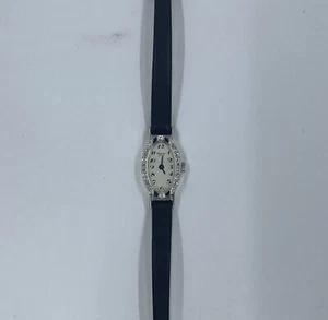 Chopard Art Deco Diamond Watch W/ Diamonds & Sapphires 18k WG Pristine W/ Box - Picture 1 of 8