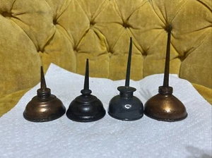 Vintage Mini Oil Can Lot 4 Train Plane Model Cars Trucks Brass Copper Free Shipn - Picture 1 of 9