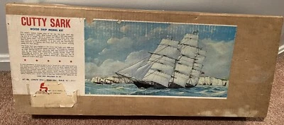 Vintage Sterling Models 23 1/4" CUTTY SARK Clipper Ship Wood Model Kit  - Image 1 of 4