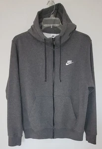 NIKE Sudadera con Capucha Cremallera Completa Gris Sudadera con Capucha Para Hombre M Vellón Suave - Imagen 1 de 11