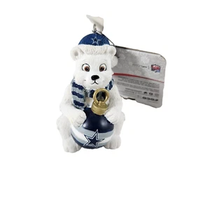 Cowboys Christmas Tree Holiday Ornament Bear Resin Dallas 3.5" high - Picture 1 of 4