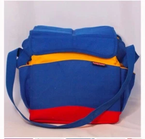 Vintage Fisher Price Large Padded Insulated Bag Tote Diaper Cooler Baby Kids - Picture 1 of 3